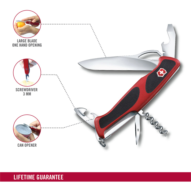 Victorinox Ranger Grip 61 Swiss Army Knife 11 Functions 130 mm Red