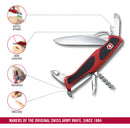 Victorinox Ranger Grip 61 Swiss Army Knife 11 Functions 130 mm Red