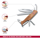 Victorinox Ranger Wood 55 Swiss Army Knife 10 Functions 130 mm Brown