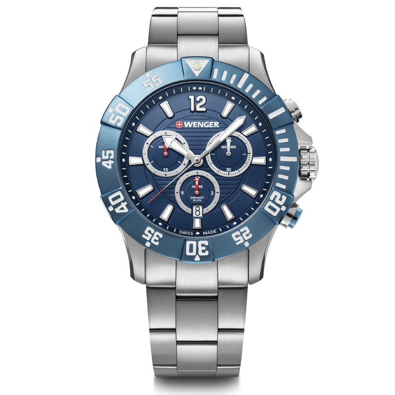 Wenger Swiss Made SEAFORCE Chrono Chronograph Blue Dial Men's Watch