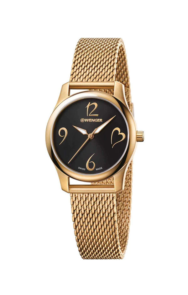 WENGER City Very Lady Analog Golden 34 MM Dial Women's Watch