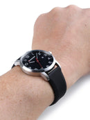 Wenger Avenue 42 mm Black Dial Black Silicone Strap Men's watch