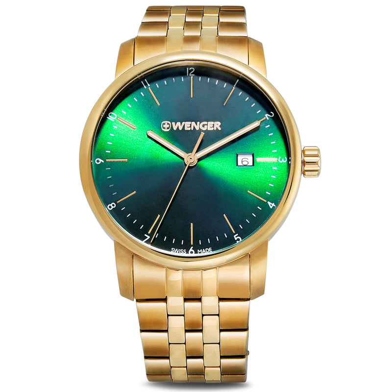 Wenger Swiss Made Urban Classic Analog Green Dial Men's Watch