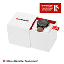 Wenger URBAN METROPOLITAN, Chrono, 44 mm, Men's watch, Black dial, Brown leather strap 01.1743.113