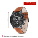 Wenger Swiss Made Urban Classic Chrono Chronograph Black Dial Men's Watch