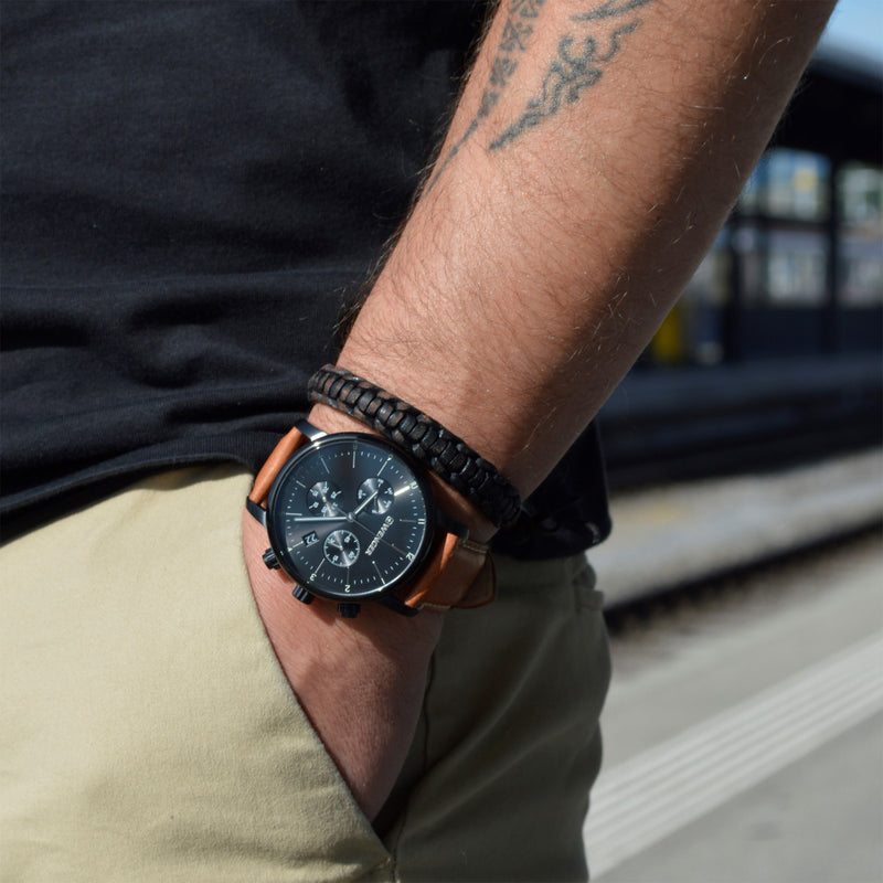 Wenger Swiss Made Urban Classic Chrono Chronograph Black Dial Men's Watch