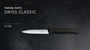 Victorinox Swiss Made Swiss Classic Stainless Steel Kitchen Knife Set of 2, Straight & Wavy Edge Knives, Black
