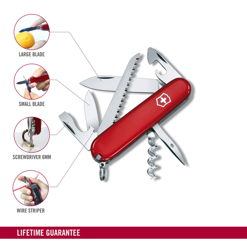 Victorinox Camper Swiss Army Knife 13 Functions 91 mm Red