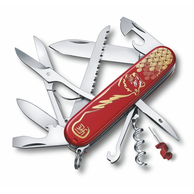 Victorinox Huntsman Year of the Tiger 2022 Limited Edition Swiss Army Knife 16 Functions 91 mm Red