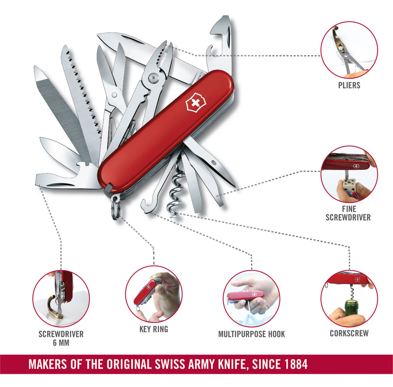 Victorinox Swiss Army Knife - Handyman - 24 Functions 91 mm Red