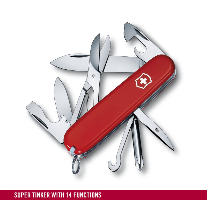Victorinox Super Tinker Swiss Army Knife 14 Functions 91 mm Red
