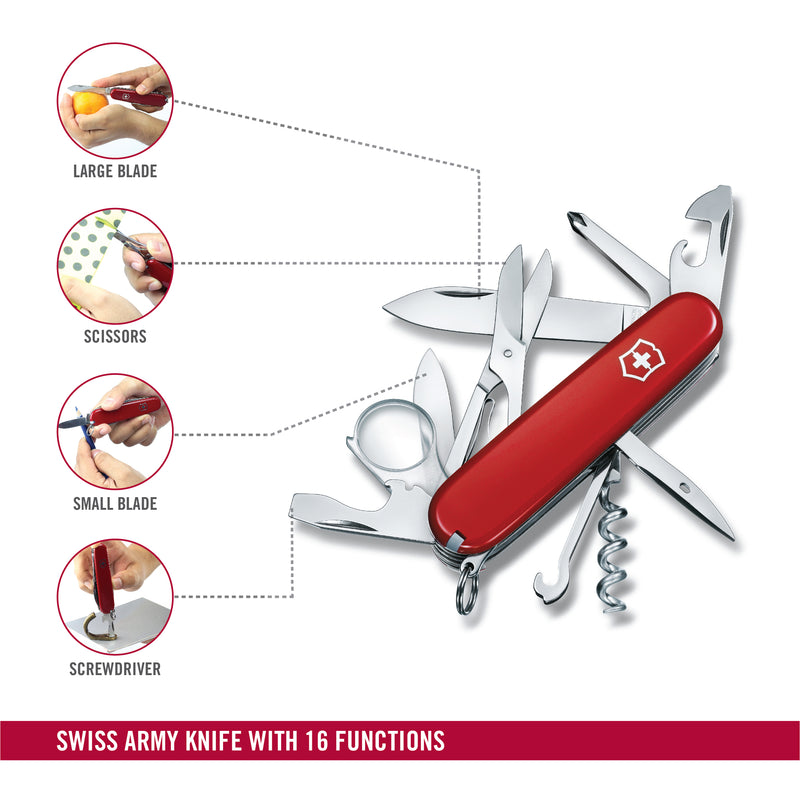 Victorinox Swiss Army Knife - Explorer - 16 Functions 91 mm Red