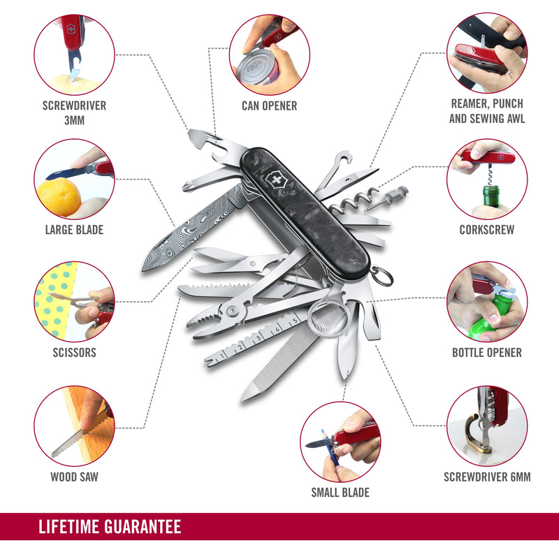 Victorinox Swiss Champ Damast Limited Edition 2021 Swiss Army Knife 29 Functions 91 mm Swiss Made