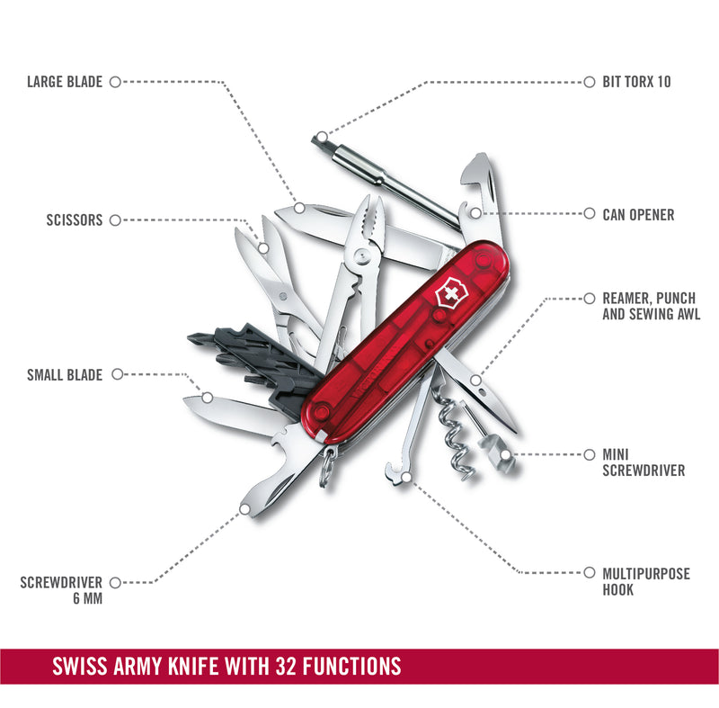 Victorinox Cyber Tool M Swiss Army Knife 39 Functions 91 mm Red