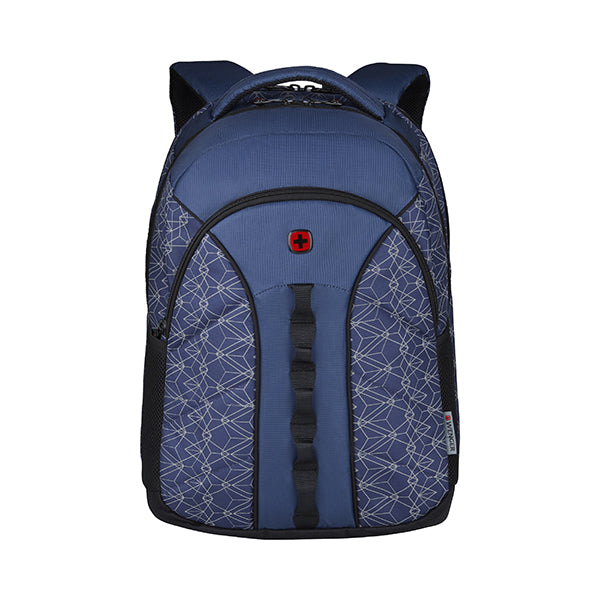 Wenger BTS SUN 14/16" Laptop Backpack, 10" Tablet Pocket in Navy Geo (27 Litres)-Swiss designed