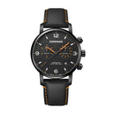 Wenger URBAN METROPOLITAN, Chrono, 44 mm, Men's watch, Black dial, Black leather strap 01.1743.114