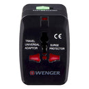 Wenger Universal Travel Adapter for Global Travel, Black, blend of style & function-Swiss designed