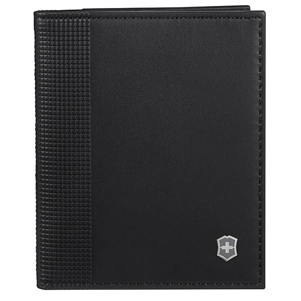 Victorinox Altius Alox,Leather Bi-Fold Card Case, Black