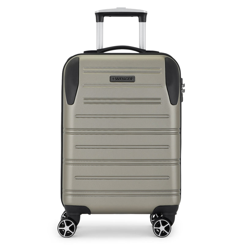 Wenger Static-Pro Carry-on Hardside Suitcase, 33 Litres, Champagne, Swiss designed-blend of style & function