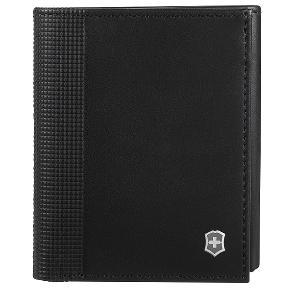 Victorinox Altius Alox, Leather Tri-Fold Wallet, Black