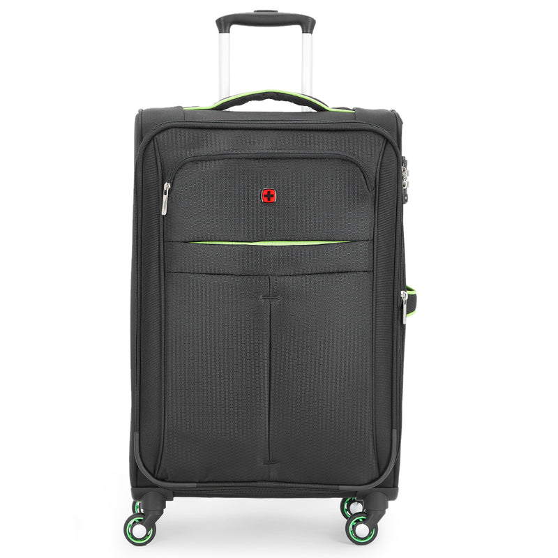 Wenger Fiero Medium Softside Suitcase, 69 Litres, Black, Swiss designed