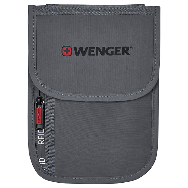 Wenger Travel Document RFID Neck Pouch-Grey