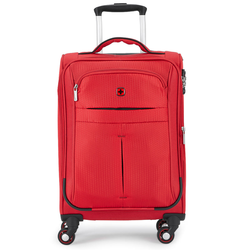 Wenger Fiero Carry-on Softside Suitcase, 45 Litres, Red, Swiss designed