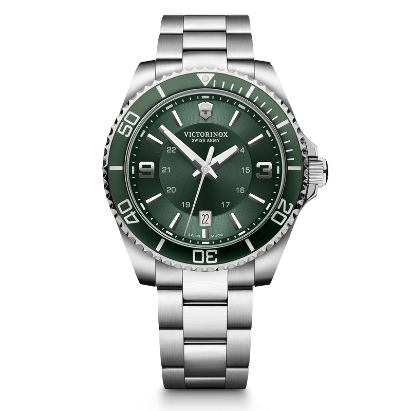 Victorinox Swiss Made Maverick , 43mm, Green Dial, Stainless Steel Men's Watch