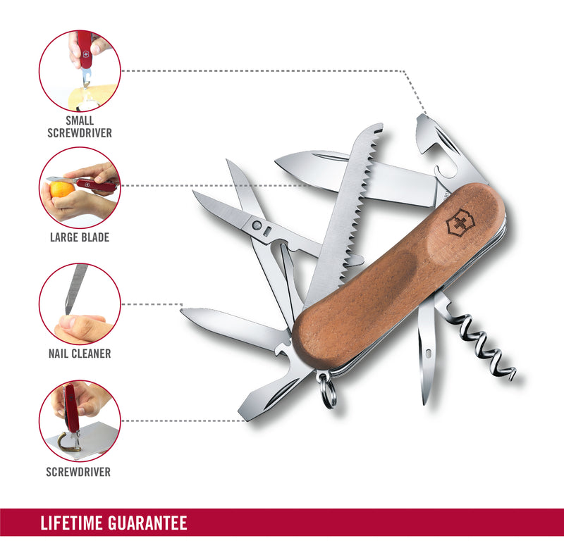 Victorinox Evolution Wood 17 Swiss Army Knife 13 Functions 85 mm Brown