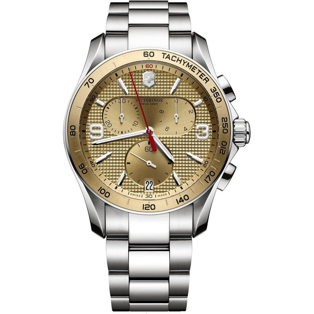 Victorinox Swiss Made Chrono Classic Analog Gold Dial Men's Watch