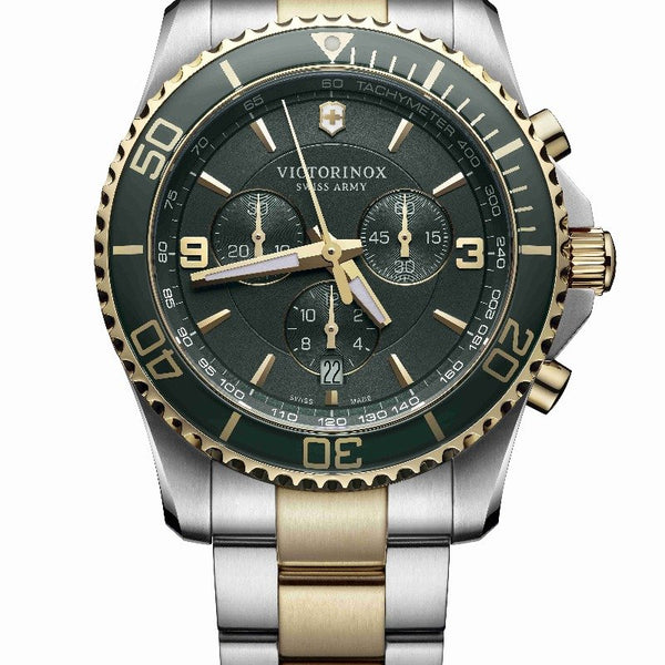 Buy Maverick Chronograph 43mm, Green Dial, Gld PVD-2tons Br Online