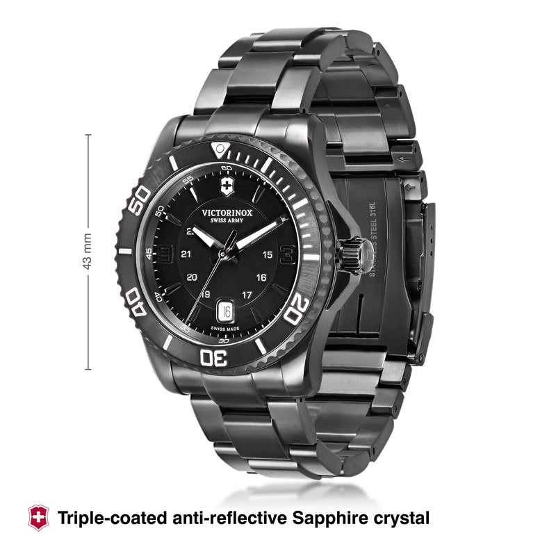 Victorinox Swiss Made Maverick Analog 43 mm Black Dial Men's Watch
