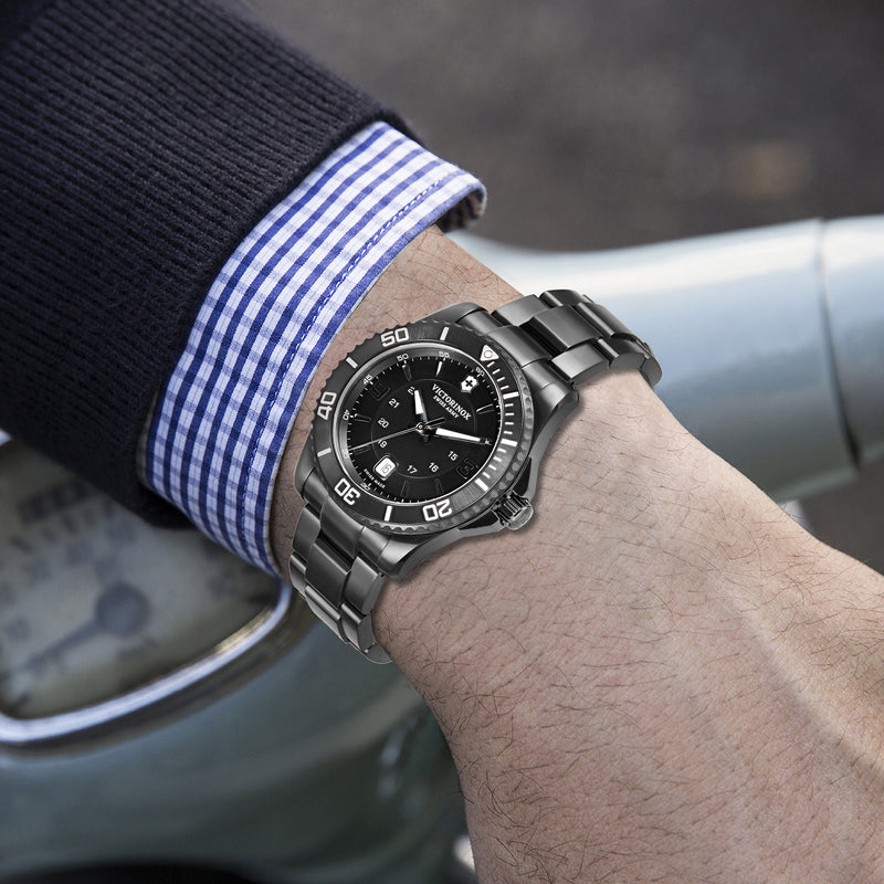 Black Dial Victorinox Wrist Watch Victorinox Swiss Made Maverick