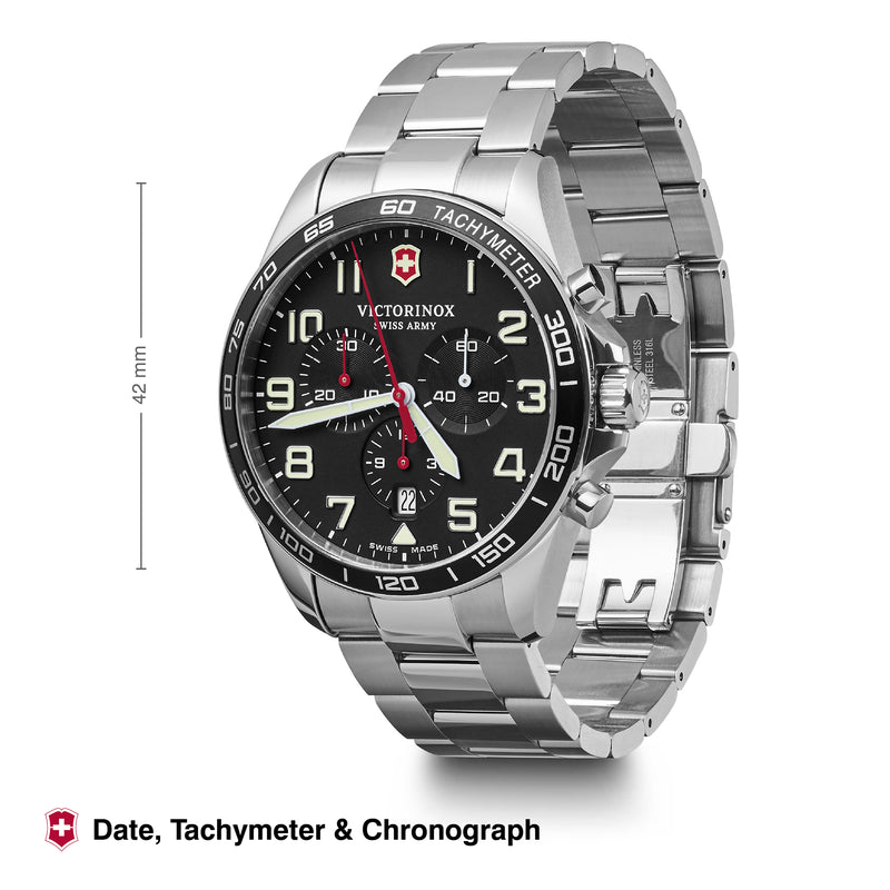 Victorinox, Swiss Made 42 MM FieldForce Chronograph Watch for Men