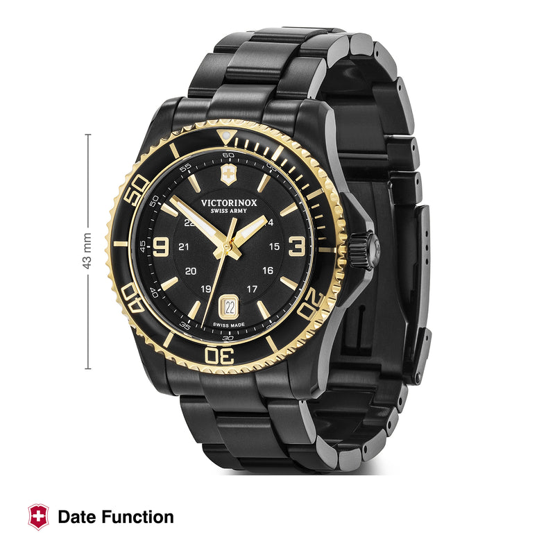 Victorinox, Swiss Made 241884 Maverick Large Black Edition Watch for Men