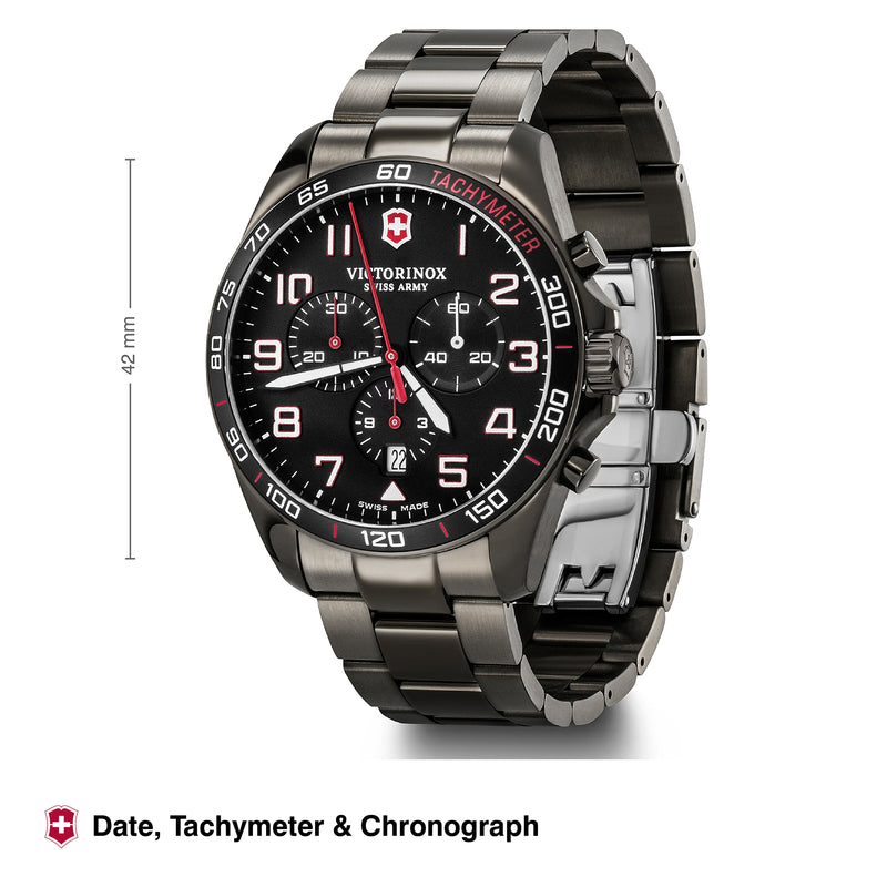 Victorinox, Swiss Made 42 MM FieldForce Sport Chronograph Watch for Men