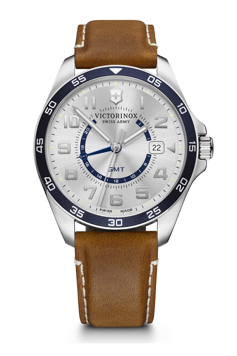 Victorinox Swiss Made FieldForce Classic GMT 42 mm Silver Dial Men's Watch