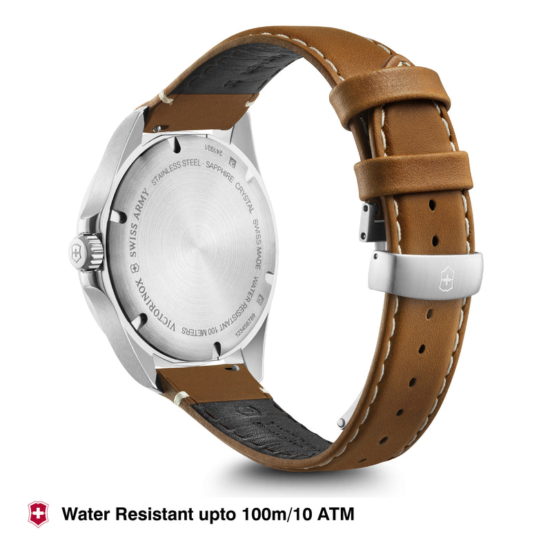 Victorinox Swiss Made FieldForce Classic GMT 42 mm Silver Dial Men's Watch