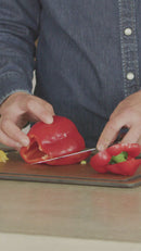 Victorinox Swiss Made Swiss Classic Stainless Steel Stamped Santoku Knife, Fluted Edge,17 cm, Yellow