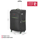 Wenger Fiero Large Softside Suitcase, 116 Litres, Black, Swiss designed