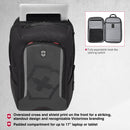 Victorinox Swiss Designed Bag, Touring 2.0, Traveler Backpack (41 Litres), 17 Inch Laptop Compartment, Black