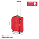 Wenger Fiero Carry-on Softside Suitcase, 45 Litres, Red, Swiss designed