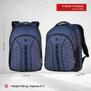 Wenger BTS SUN 14/16" Laptop Backpack, 10" Tablet Pocket in Navy Geo (27 Litres)-Swiss designed