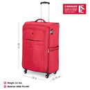 Wenger Fiero Large Softside Suitcase, 116 Litres, Red, Swiss designed