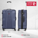 Wenger Cote D' Azure Large Hardside Suitcase, 96 Litres, Blue, Swiss designed-blend of style & function