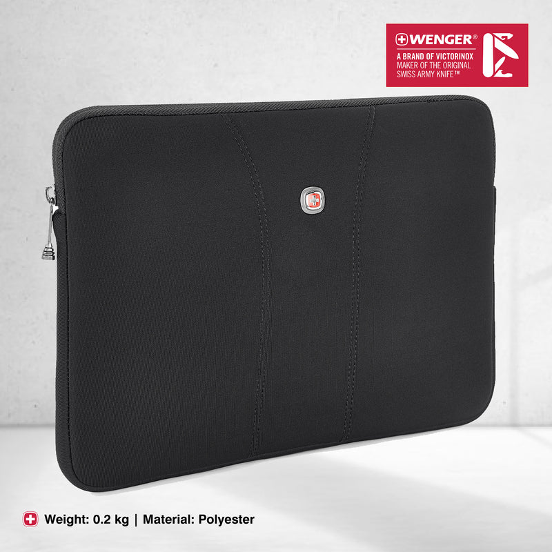 Wenger Legacy 10.2 Inch Notebook/Tablet/iPad Sleeve in Black - Swiss designed