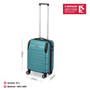 Wenger Static-Pro Carry-on Hardside Suitcase, 33 Litres, Teal, Swiss designed-blend of style & function