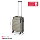 Wenger Static-Pro Carry-on Hardside Suitcase, 33 Litres, Champagne, Swiss designed-blend of style & function