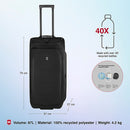 Victorinox, Crosslight Wheeled Duffel Bag, 87 litres, Black, Duffle Bag
