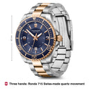 Victorinox Swiss Made Maverick , 43mm, Blue Dial, Stainless Steel Bicolour Men's Watch